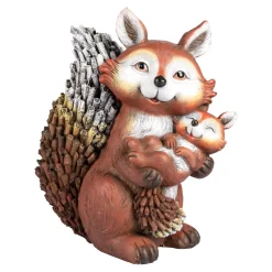 Dekofiguren|Herbstdekoration|Die moderne Hausfrau Dekofigur "Fuchsmama mit Kind"