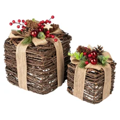 Dekofiguren|Herbstdekoration|Die moderne Hausfrau Dekofigur "Geschenke-Set", 2 Stück