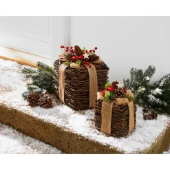 Dekofiguren|Herbstdekoration|Die moderne Hausfrau Dekofigur "Geschenke-Set", 2 Stück