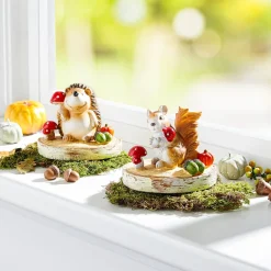 Dekofiguren|Herbstdekoration|Die moderne Hausfrau Dekofigur "Herbst-Igel"