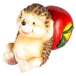 Dekofiguren|Herbstdekoration|Die moderne Hausfrau Dekofigur Igel „saftiger Apfel“
