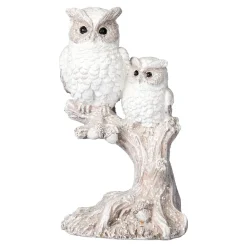 Dekofiguren|Herbstdekoration|Die moderne Hausfrau Dekofigur „Schnee-Eulen“