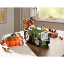 Dekofiguren|Herbstdekoration|Die moderne Hausfrau Dekofigur Truthahn „Erntedank“