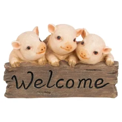 Dekofiguren|Die moderne Hausfrau Dekofigur „Willkommen bei der Schweinebande“