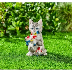Gartendekoration ·Gartenfiguren|Gartenfiguren|Die moderne Hausfrau ﻿Deko-Kater „Janik“