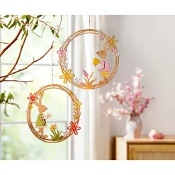 Dekofiguren|Osterdekoration|Die moderne Hausfrau Dekokranz "Hase" Hasen-Mädchen