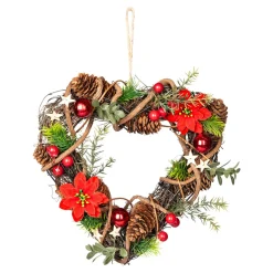 Weihnachtsdekoration·Adventskränze & Gestecke|Die moderne Hausfrau Deko-Kranz in Herzform „Weihnachten“