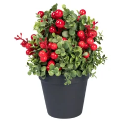 Herbstdekoration|Kunstpflanzen|Die moderne Hausfrau Deko-Kunstblumentopf "Beeren"