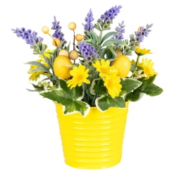 Kunstpflanzen|Osterdekoration|Die moderne Hausfrau Deko-Ostergesteck gelb