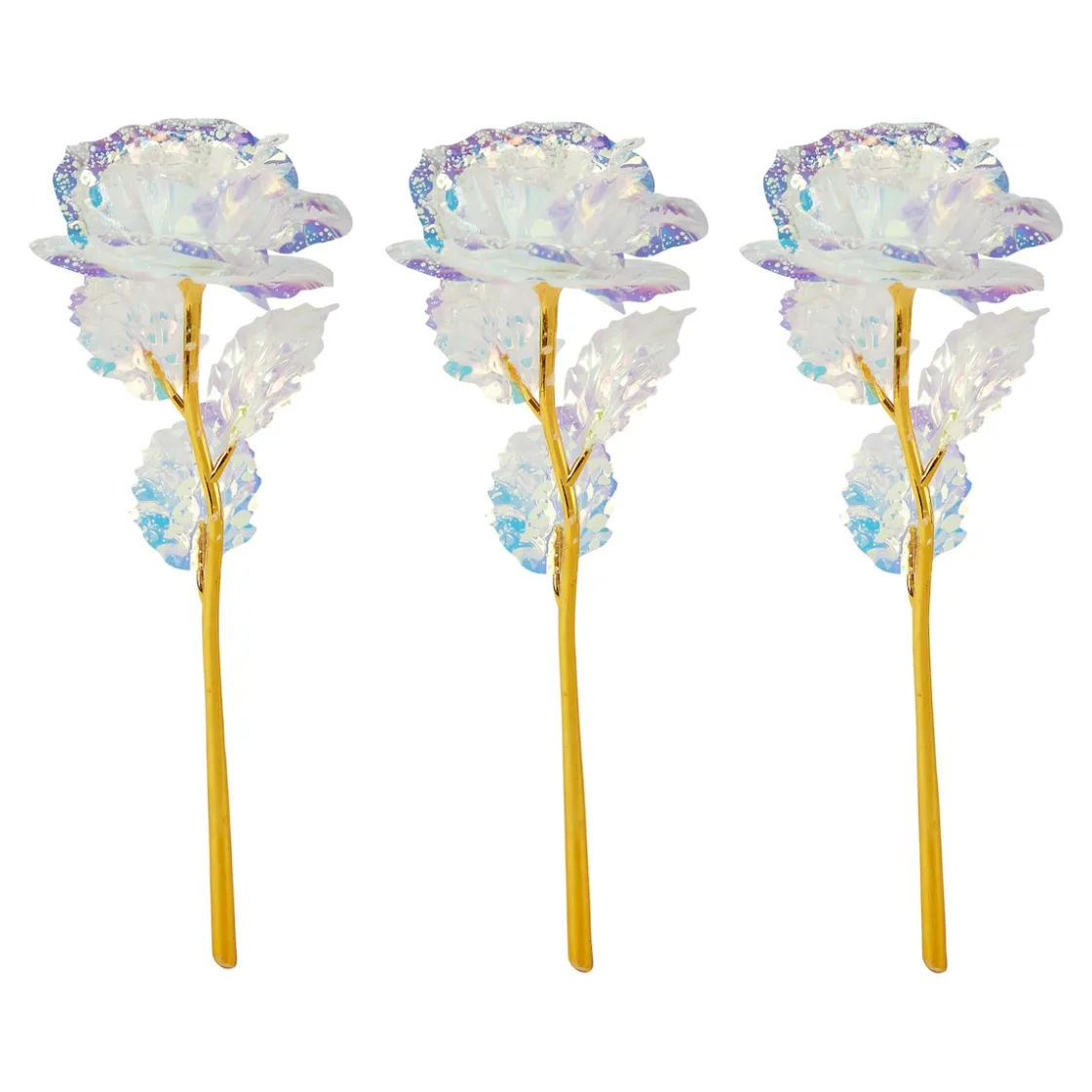 Kunstpflanzen|Die moderne Hausfrau Deko-Rosentrio "Glow", 3 Stück