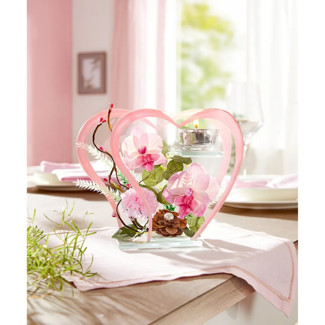 Leuchtdekoration·Kerzen & Teelichter|Frühlingsdekoration|Die moderne Hausfrau Deko-Traum „Frühlingsgefühle“