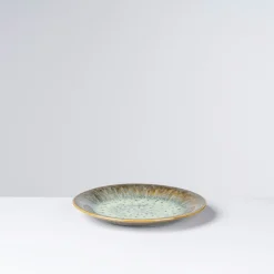 Teller|Die moderne Hausfrau Desserteller-Set, Steinzeug Flussufer blau, grün, braun