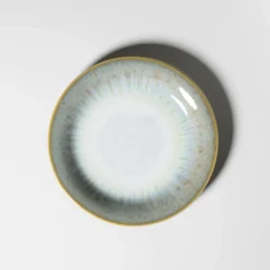 Teller|Die moderne Hausfrau Desserteller-Set, Steinzeug Flussufer blau, grün, weiß