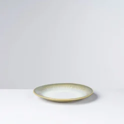 Teller|Die moderne Hausfrau Desserteller-Set, Steinzeug Flussufer blau, grün, weiß