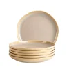 Teller|Die moderne Hausfrau Dessertteller Set, Steinzeug Cordelia Beige / Sand