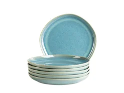 Teller|Die moderne Hausfrau Dessertteller Set, Steinzeug Cordelia Grün