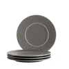 Geschirrsets|Die moderne Hausfrau Dessertteller Set, Steinzeug Unico Grau