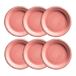 Teller|Die moderne Hausfrau Dessertteller-Set, Steingut LUMACA Koralle