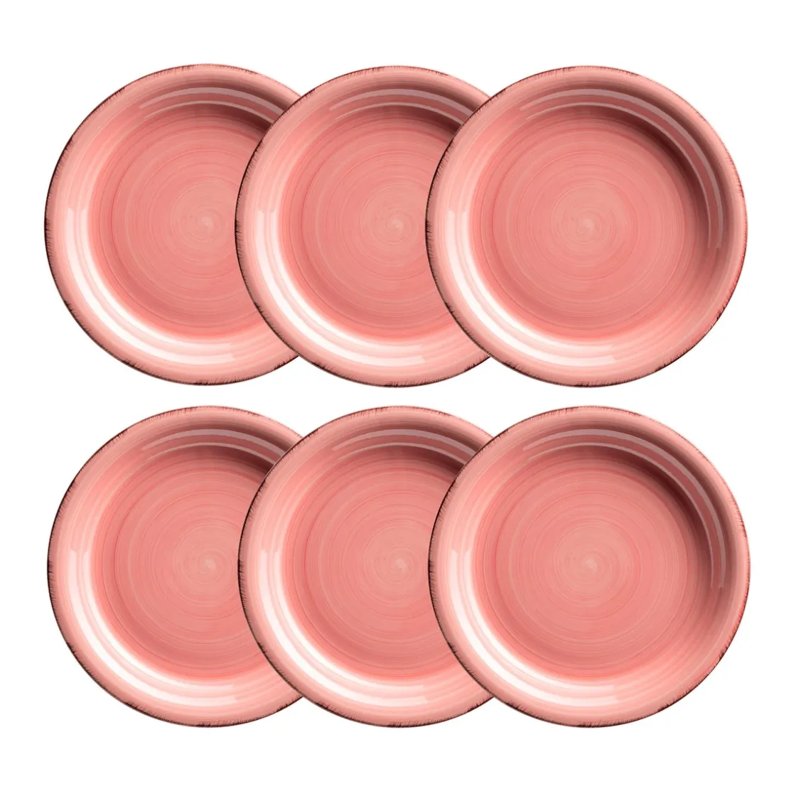 Teller|Die moderne Hausfrau Dessertteller-Set, Steingut LUMACA Koralle