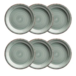 Teller|Die moderne Hausfrau Dessertteller-Set, Steingut LUMACA Grau