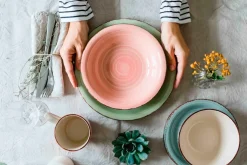 Teller|Die moderne Hausfrau Dessertteller-Set, Steingut LUMACA Dunkelblau