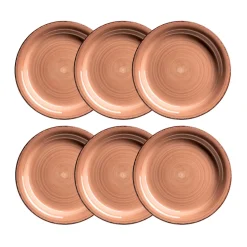Teller|Die moderne Hausfrau Dessertteller-Set, Steingut LUMACA Beige