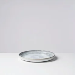 Teller|Die moderne Hausfrau Dessertteller-Set, Steinzeug TIEFER SEE Grau / Weiß