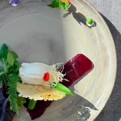 Teller|Die moderne Hausfrau Dessertteller-Set, Steinzeug Nebelwald