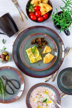 Teller|Die moderne Hausfrau Dessertteller-Set, Steinzeug Teona 4 x Dessertteller