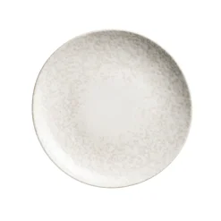 Geschirrsets|Die moderne Hausfrau Dessertteller-Set, Steinzeug Alpenwiese Creme