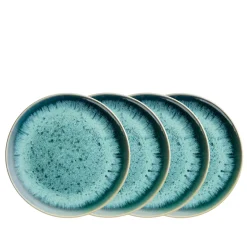 Teller|Die moderne Hausfrau Dessertteller-Set, Steinzeug Carellia Blau