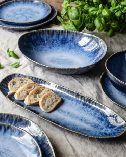 Teller|Die moderne Hausfrau Dessertteller-Set, Steinzeug Wilde Schlucht