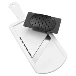 Gemüsehobel & Küchenreiben|Die moderne Hausfrau Dick- und Dünnschneider mit Restehalter, 2-teilig