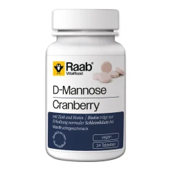 Nahrungsergänzungsmittel|Die moderne Hausfrau D-Mannose-Cranberry Lutschtabletten, Geschmack Waldfrucht, 24 Stück, 52,8 g