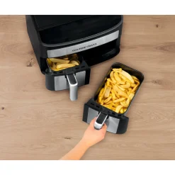 Fritteusen|Die moderne Hausfrau Doppelkammer-Heißluftfritteuse 7l, 2400 W