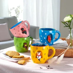 Tassen|Die moderne Hausfrau 3D-Tassen-Set „Tiere“, 4 Stück je 380 ml