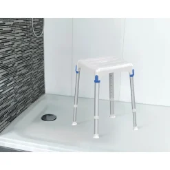 Badhilfen|Bade- & Toilettenhilfen·Bad- & Duschhocker|Die moderne Hausfrau Duschhocker "laguna", 7-fach verstellbar