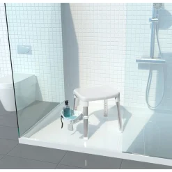 Badhilfen|Bade- & Toilettenhilfen·Bad- & Duschhocker|Die moderne Hausfrau Duschhocker mit Ablage