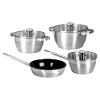 Töpfe|Die moderne Hausfrau Edelstahl -Topfset "Expert", 7-teilig
