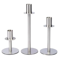 Die moderne Hausfrau Edelstahl-Kerzenständer 3 Stück