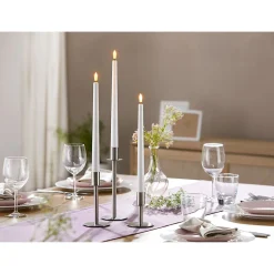 Die moderne Hausfrau Edelstahl-Kerzenständer 3 Stück