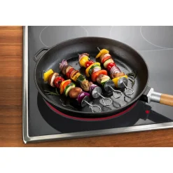 Geniale Küchenhelfer|Die moderne Hausfrau Edelstahl-Spieße mit Abstreifer, 8 Teile