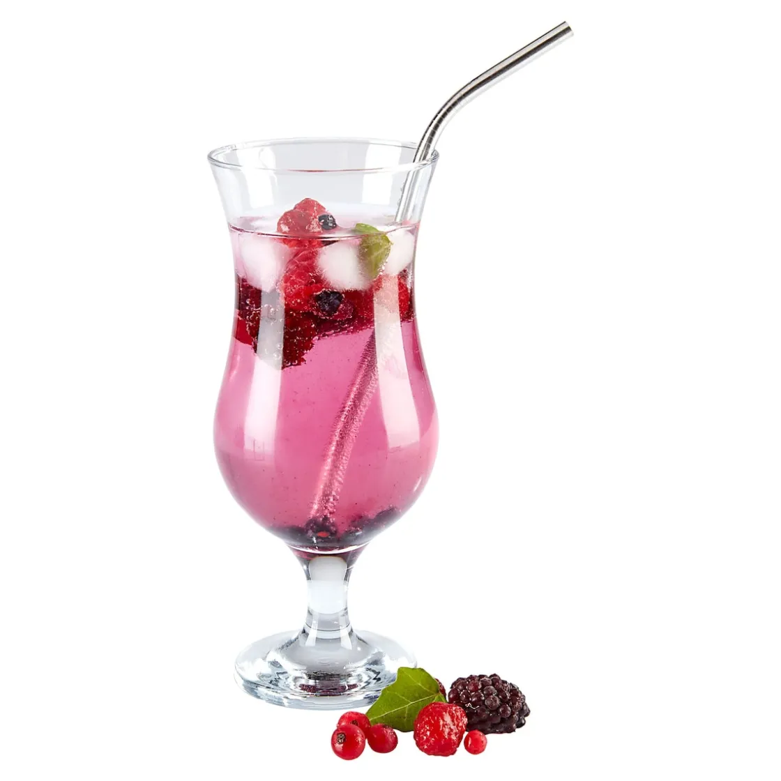 Strohhalme|Die moderne Hausfrau Edelstahl-Strohhalme mit Bürste, 4 Stück