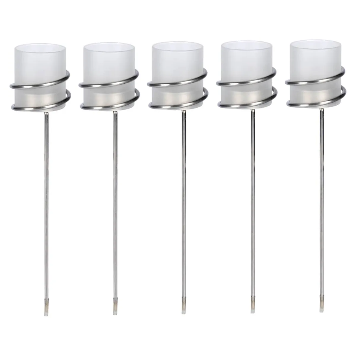 Die moderne Hausfrau Edelstahl-Teelichthalter, 5 Stück