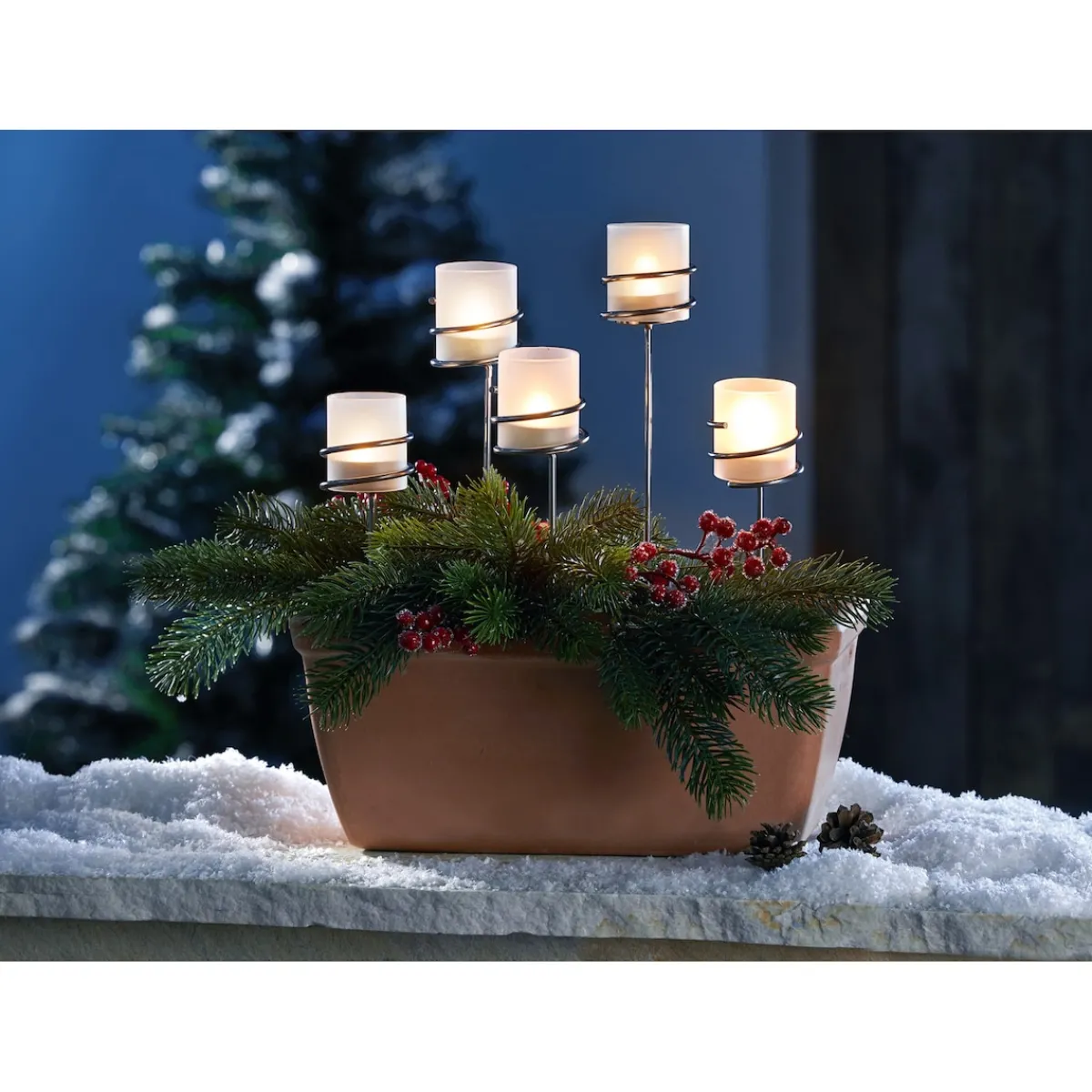 Die moderne Hausfrau Edelstahl-Teelichthalter, 5 Stück