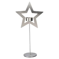 Weihnachtsdekoration·Weihnachtsbeleuchtung|Weihnachtsdekoration·Weihnachtskerzen|Die moderne Hausfrau Edelstahl-Teelichthalter "Stern" Stern