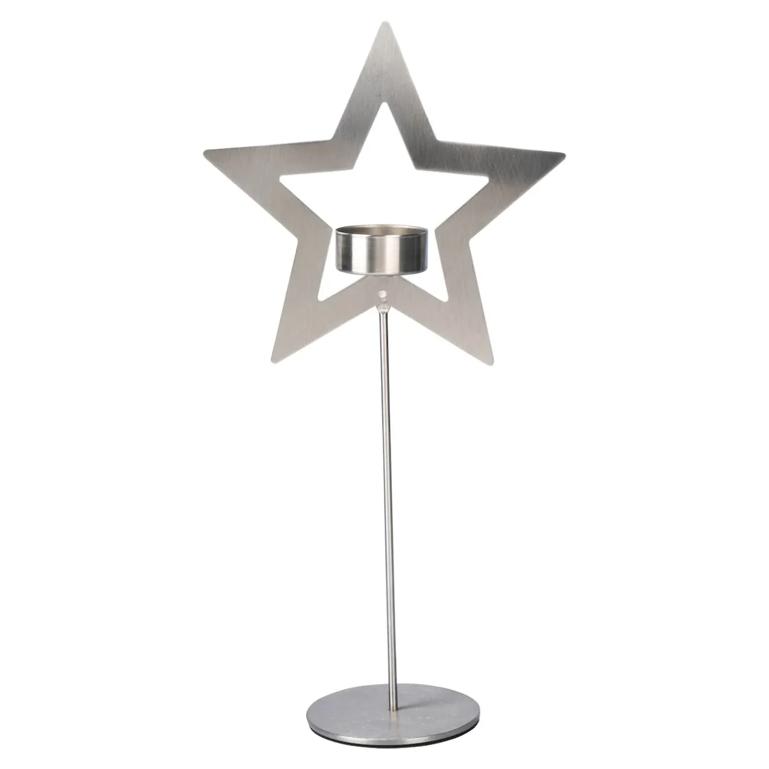 Weihnachtsdekoration·Weihnachtsbeleuchtung|Weihnachtsdekoration·Weihnachtskerzen|Die moderne Hausfrau Edelstahl-Teelichthalter "Stern" Stern