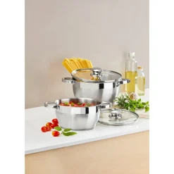 Töpfe|Die moderne Hausfrau Edelstahl-Topfset, 4-teilig