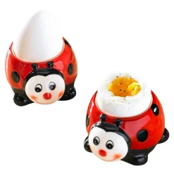 Geschirrsets|Osterdekoration|Die moderne Hausfrau Eierbecher, 2 Stück Marienkäfer