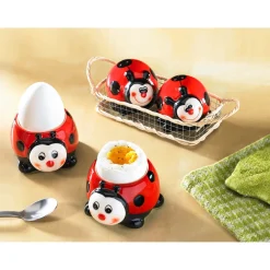 Geschirrsets|Osterdekoration|Die moderne Hausfrau Eierbecher, 2 Stück Marienkäfer